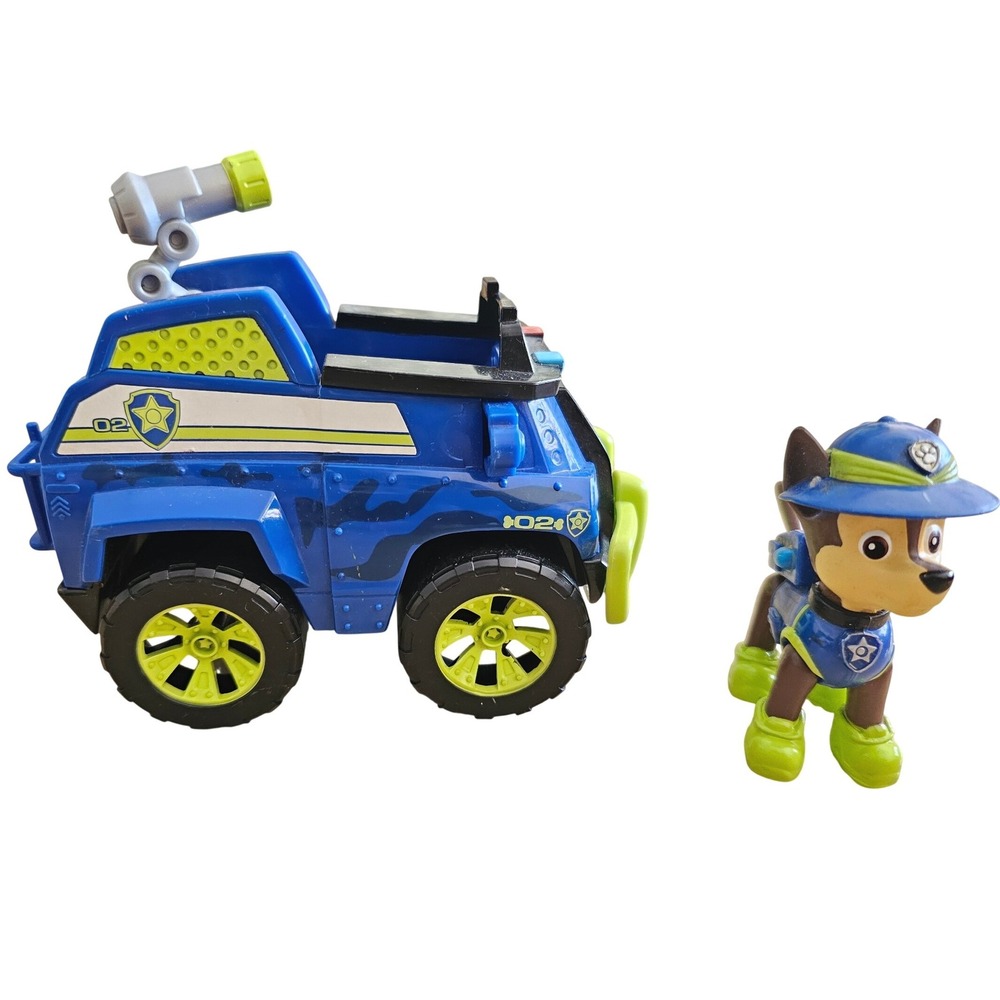 Paw Patrol Chase Jungle Rescue Cruiser‎ Vehicle with Removable Figure Blue Green